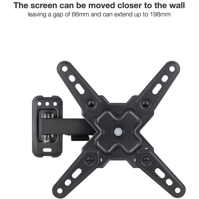 TOOQ Soporte de Pared para Pantallas 13-43 Pulgadas, Negro